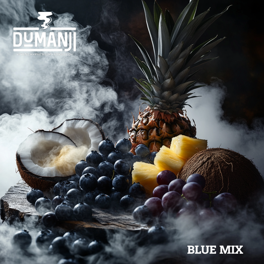 Dumanji Shisha Tobacco Blue Mix – A Sweet and Fruity Blueberry & Grape Fusion